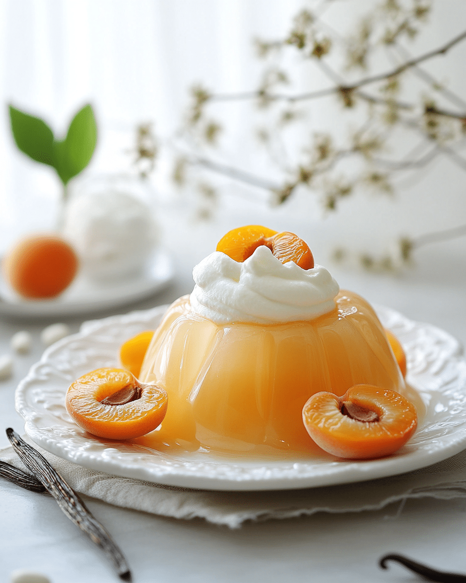 apricot vanilla jello mold hero