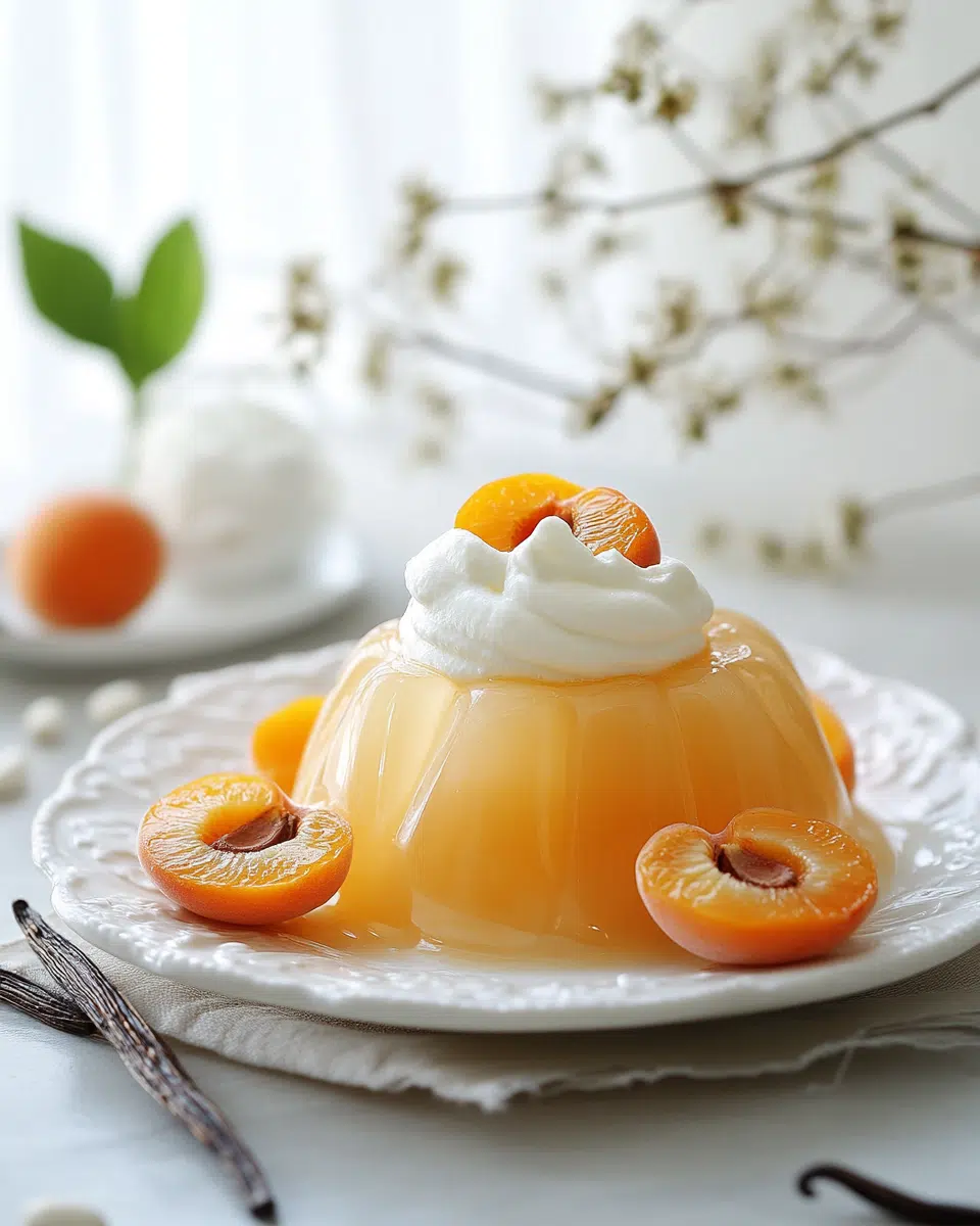 apricot vanilla jello mold hero