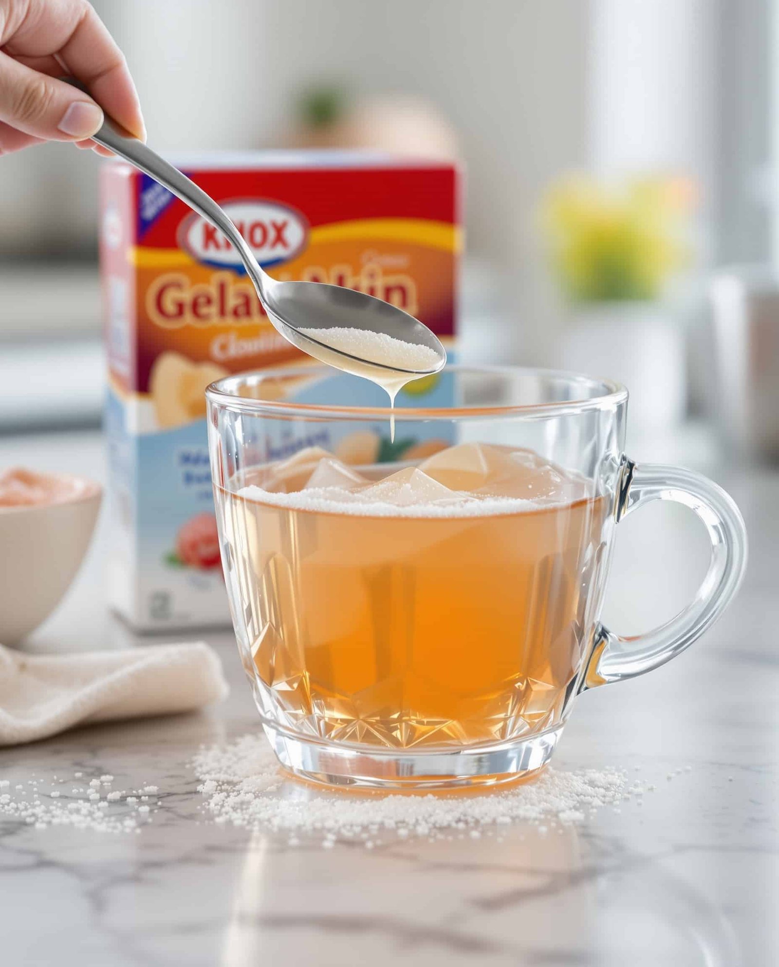 Close up of gelatin texture