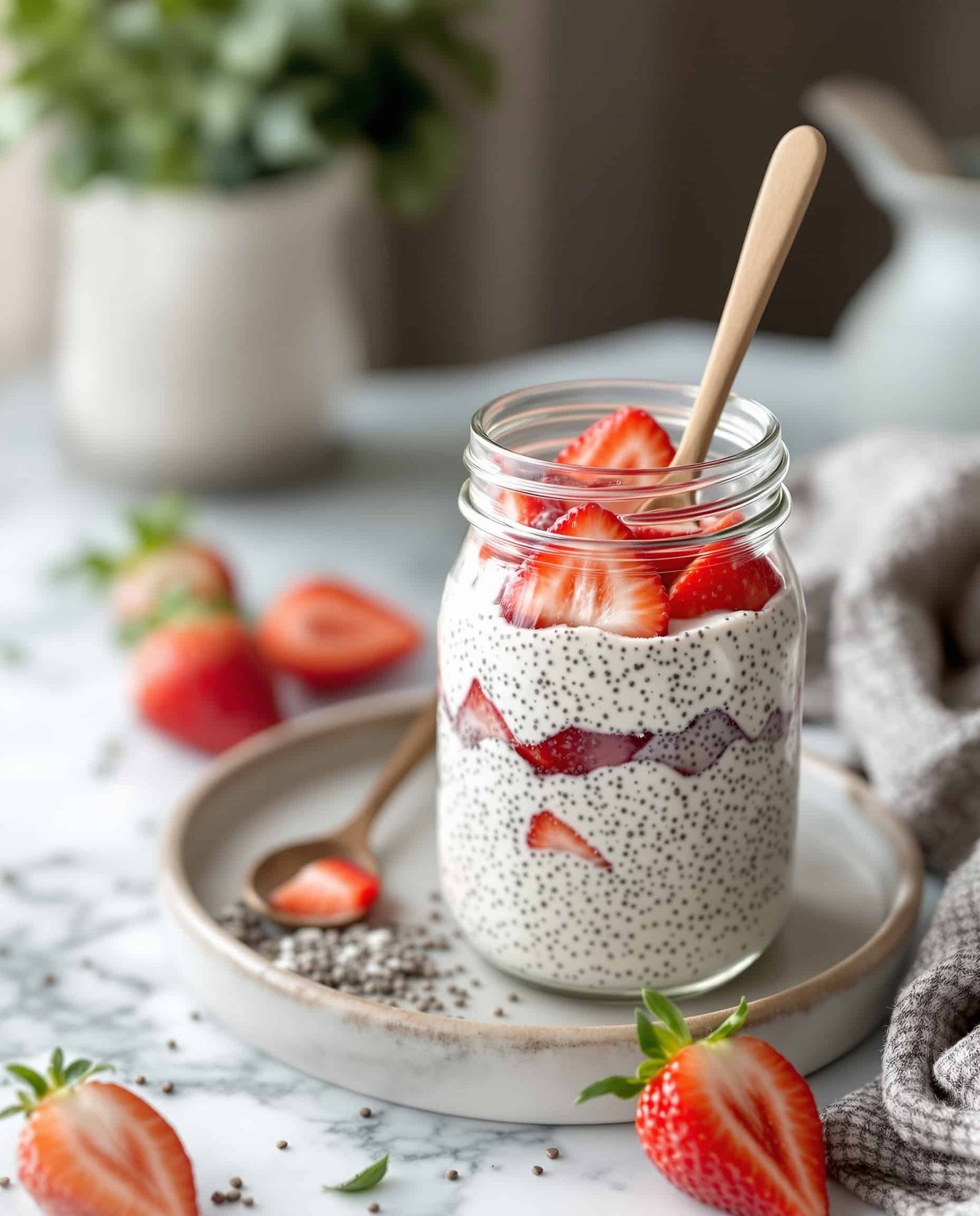 Close-up of chia seed texture