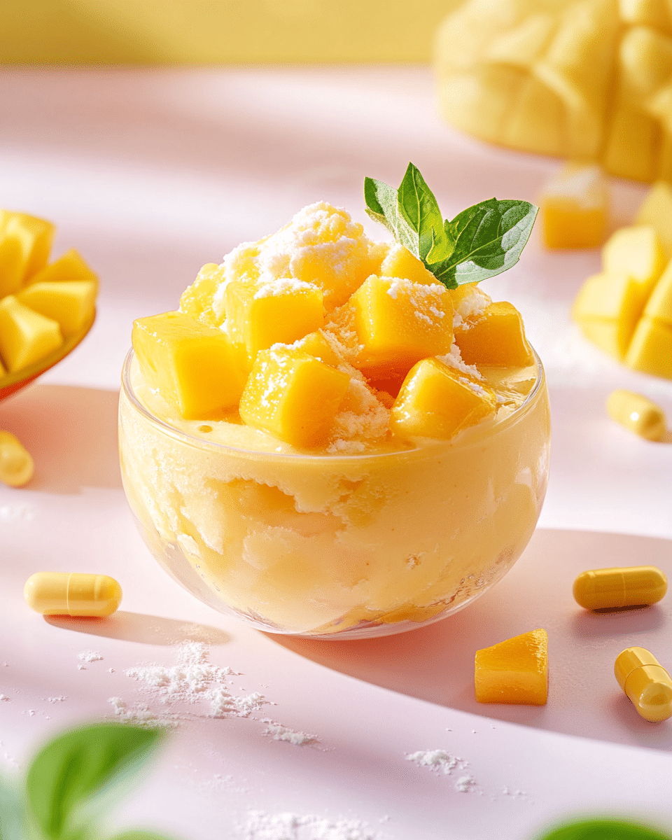 Close-up of collagen smoothie texture