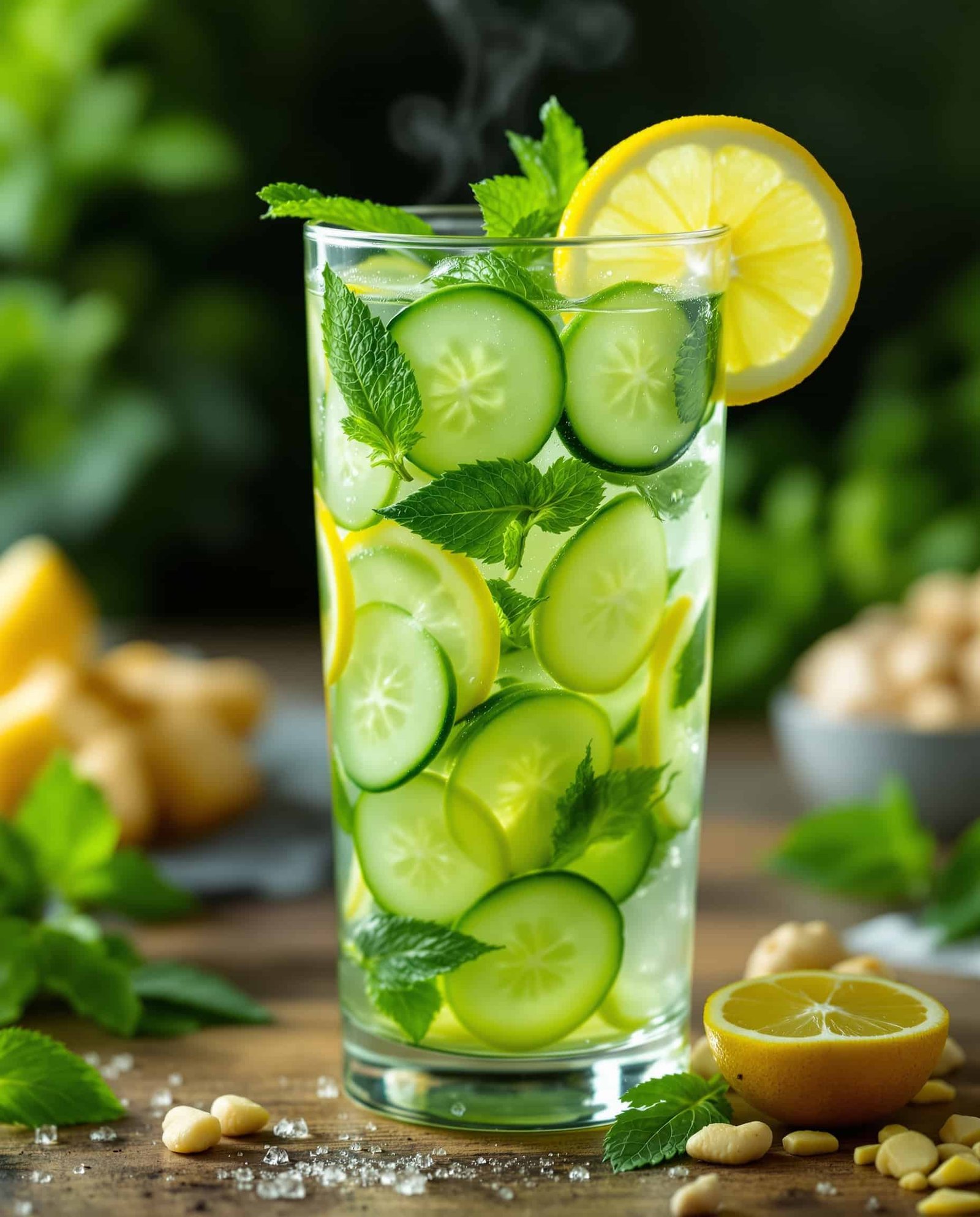 Cucumber Detox Drink - close-up