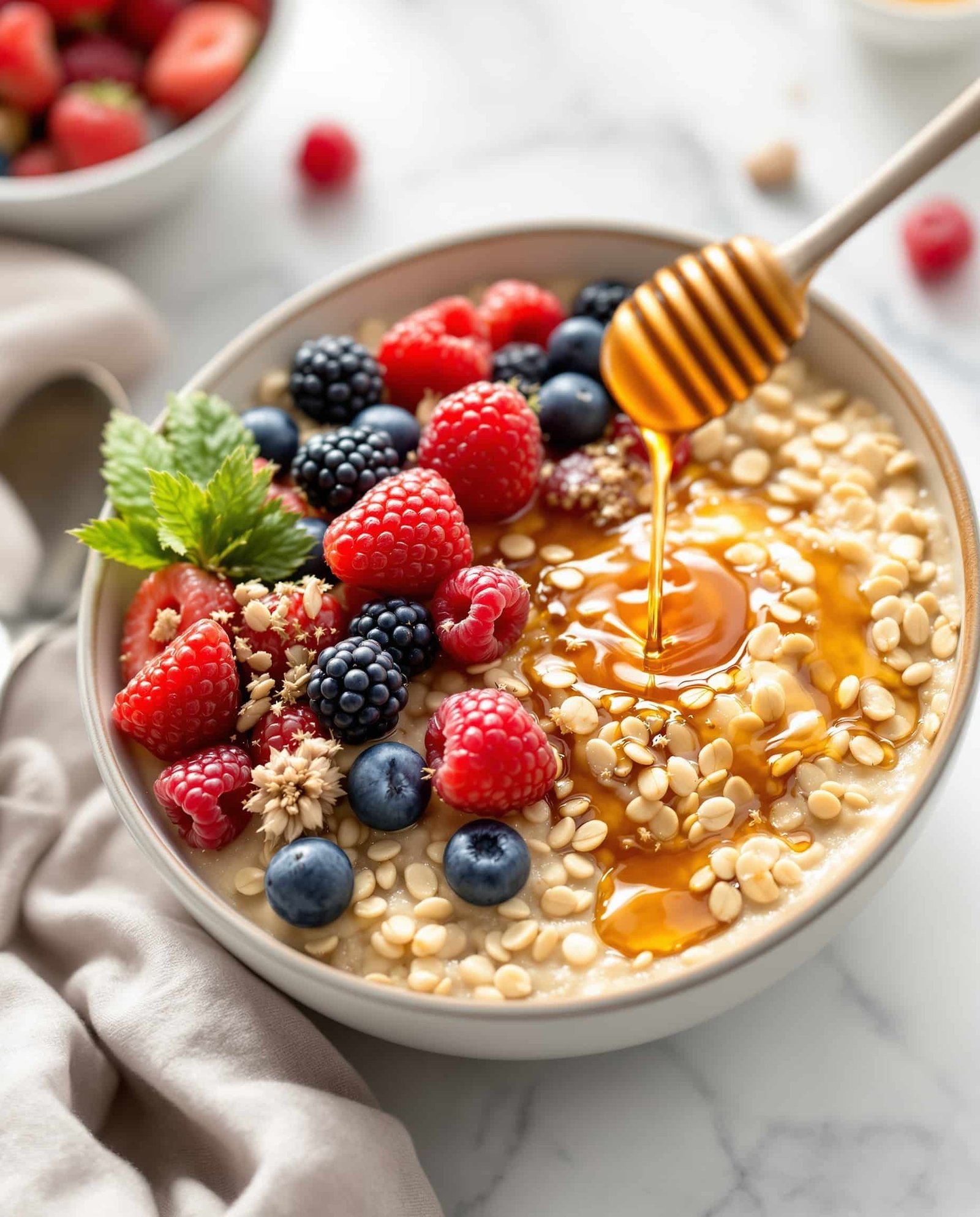 high protein baked oats recipe hero