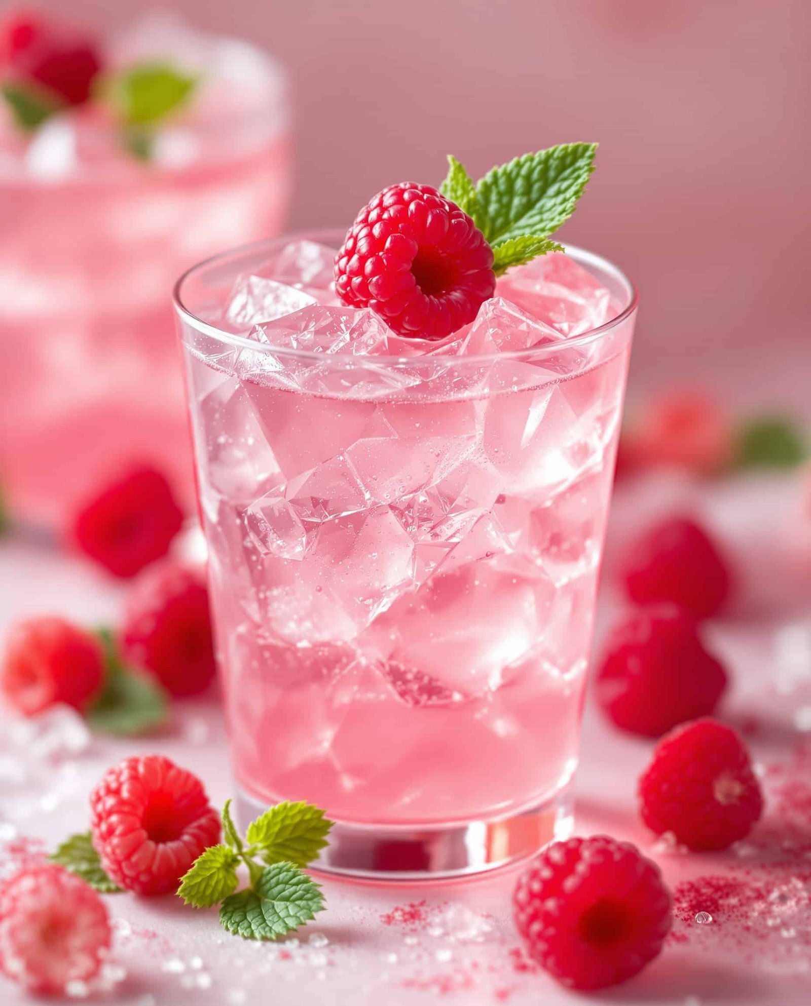 Close-up of blanc-rose protein jello, a healthy weight loss snack.