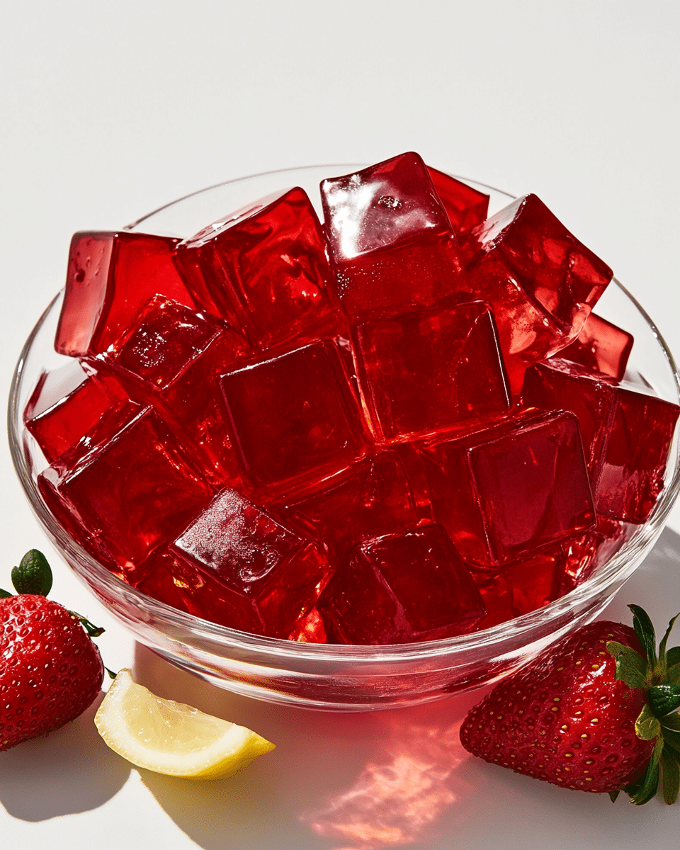 Close-up of gelatin texture