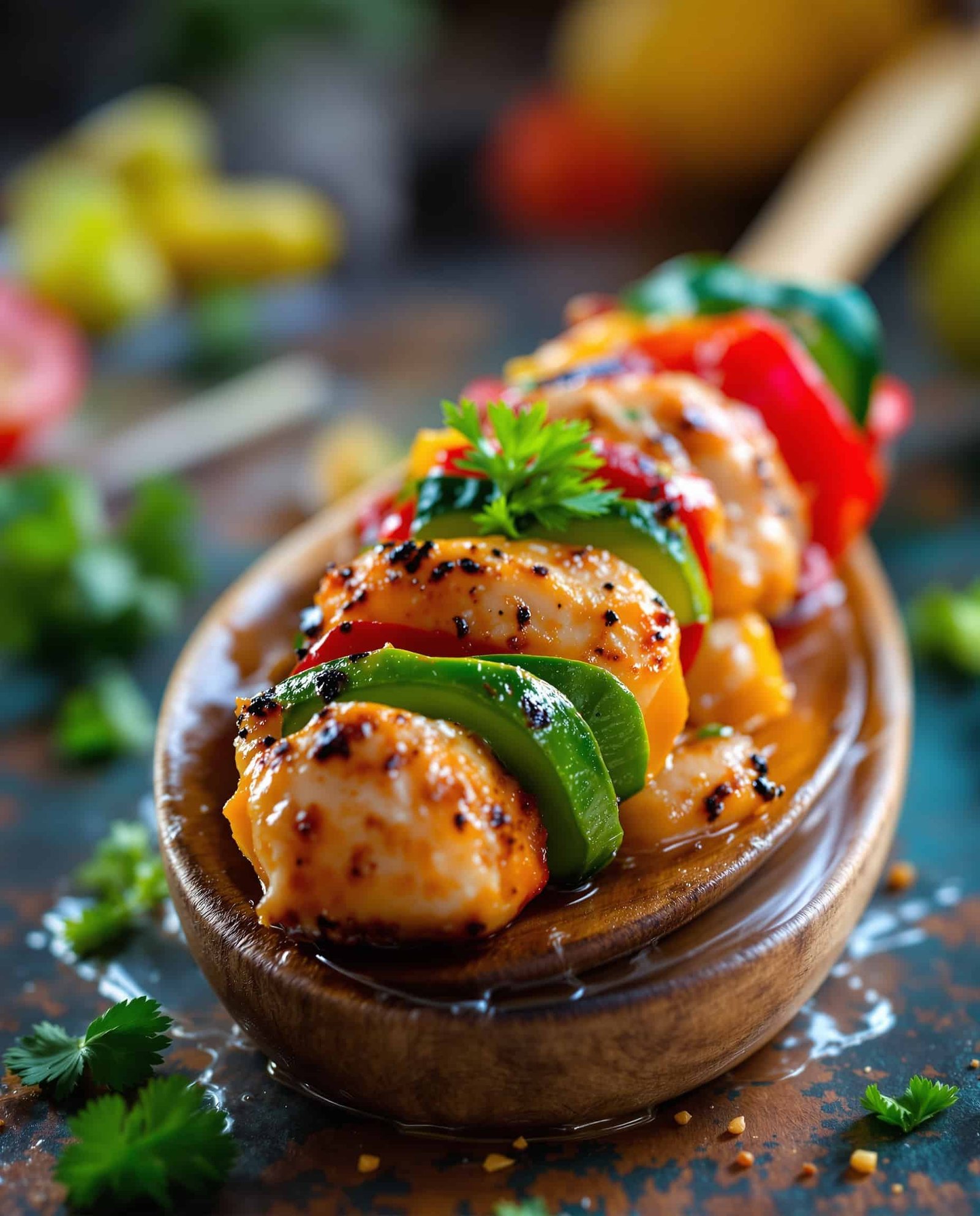 Mounjaro Recipe: High-Protein Chicken & Veggie Skewers - close-up