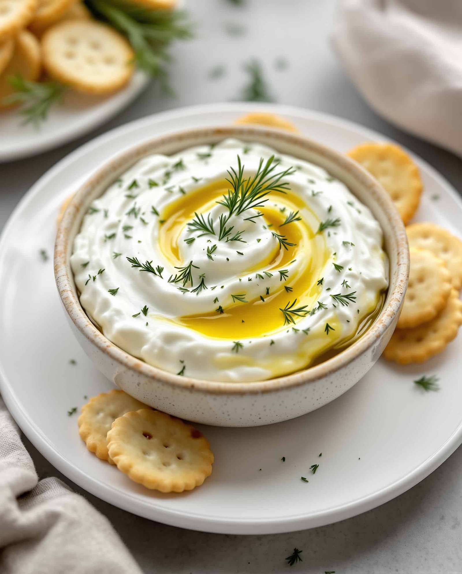 Close-up of pickle dip texture