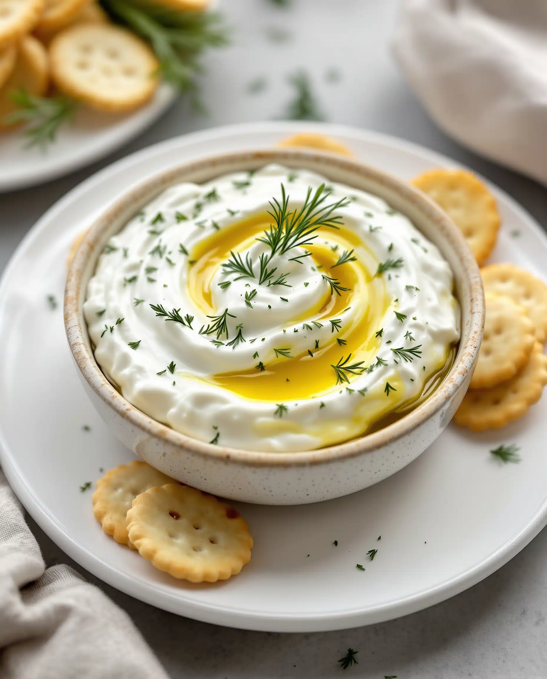 Close-up of pickle dip texture