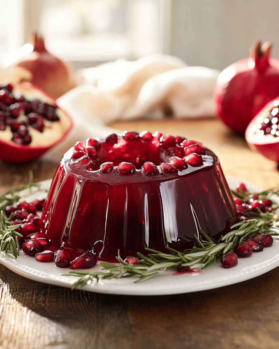 Close-up of Pomegranate Jello Texture