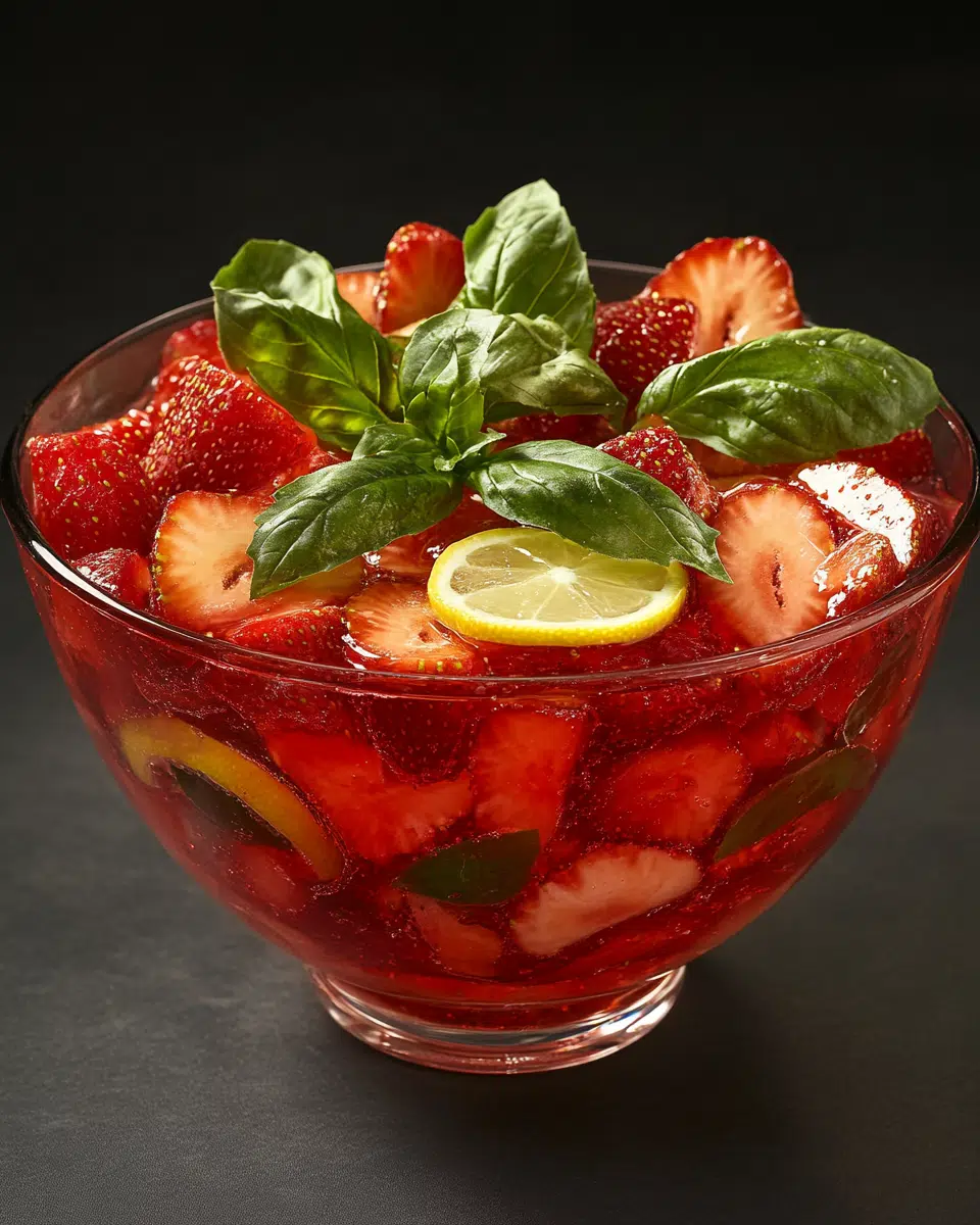 strawberry basil jello bowl hero