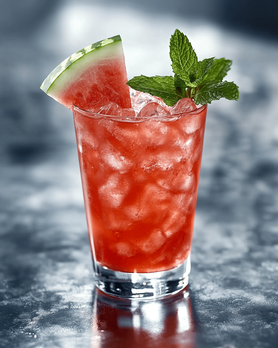 Close-up of watermelon juice texture