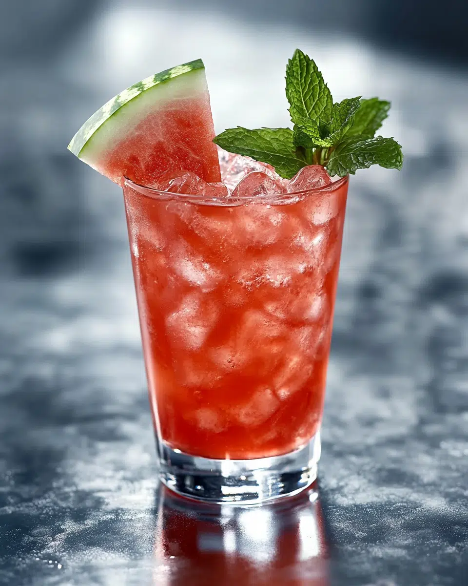 Close-up of watermelon juice texture