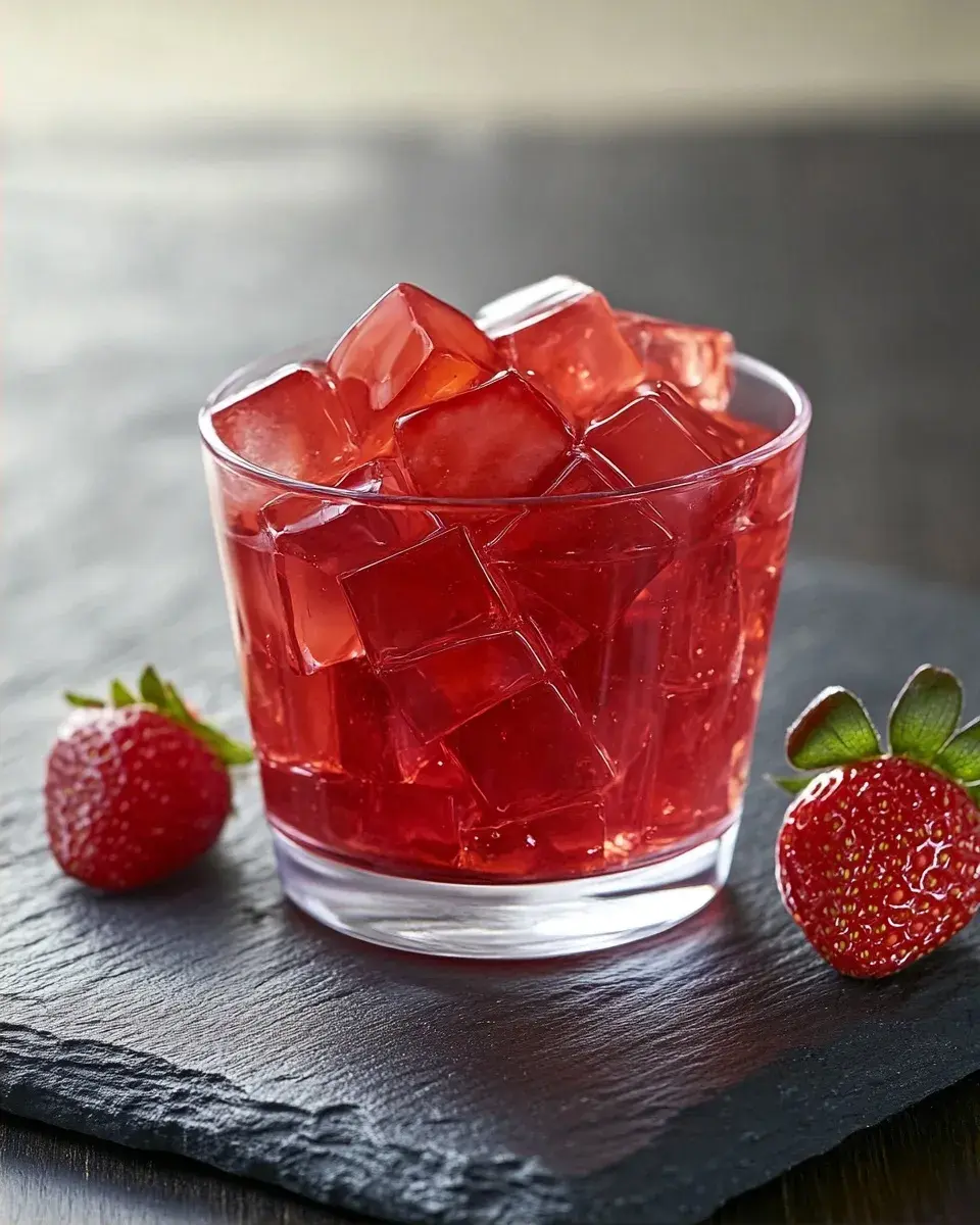 Close up of high protein jello