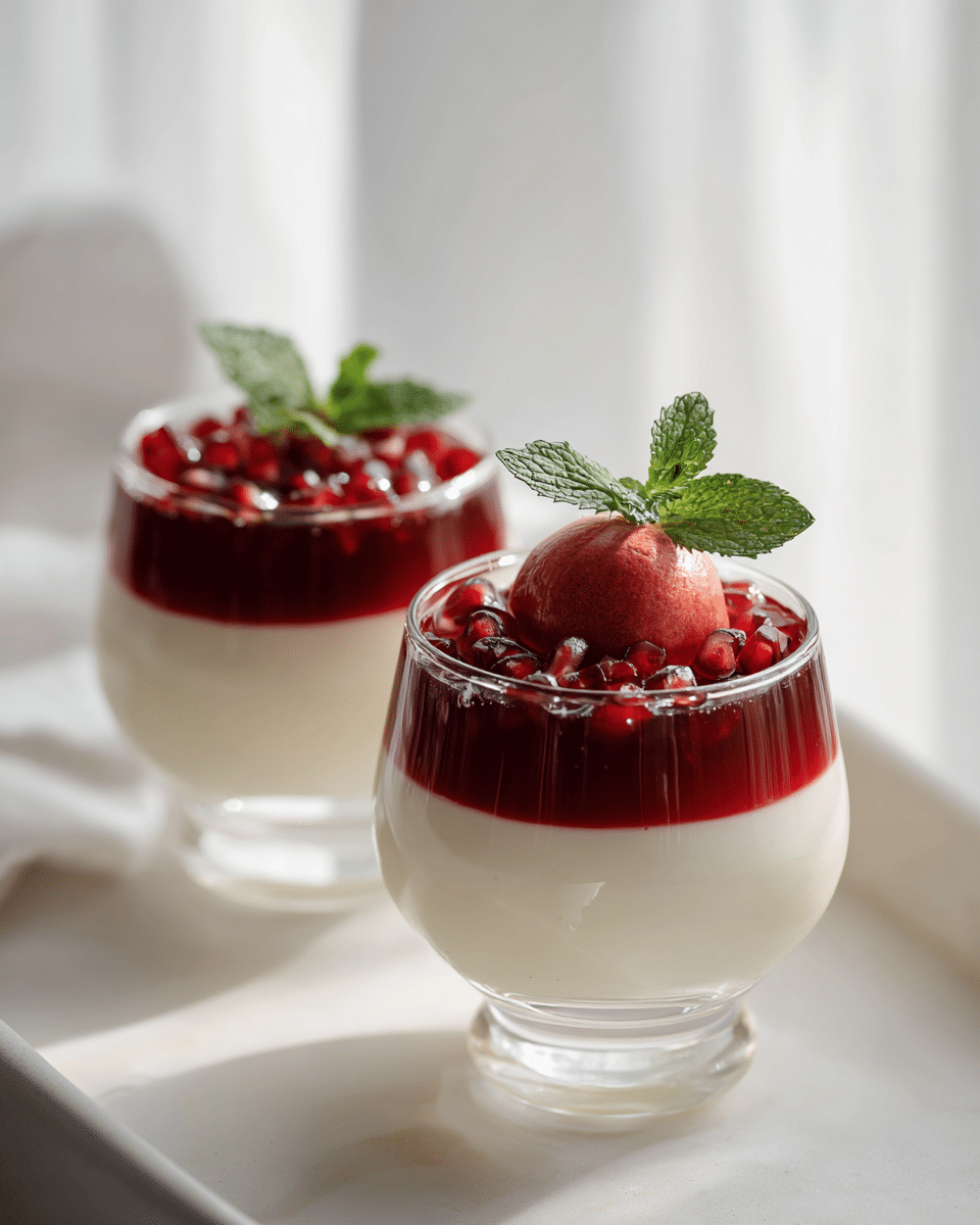 Close up of pomegranate gelatin texture