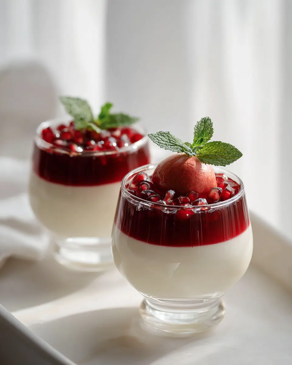 Close up of pomegranate gelatin texture