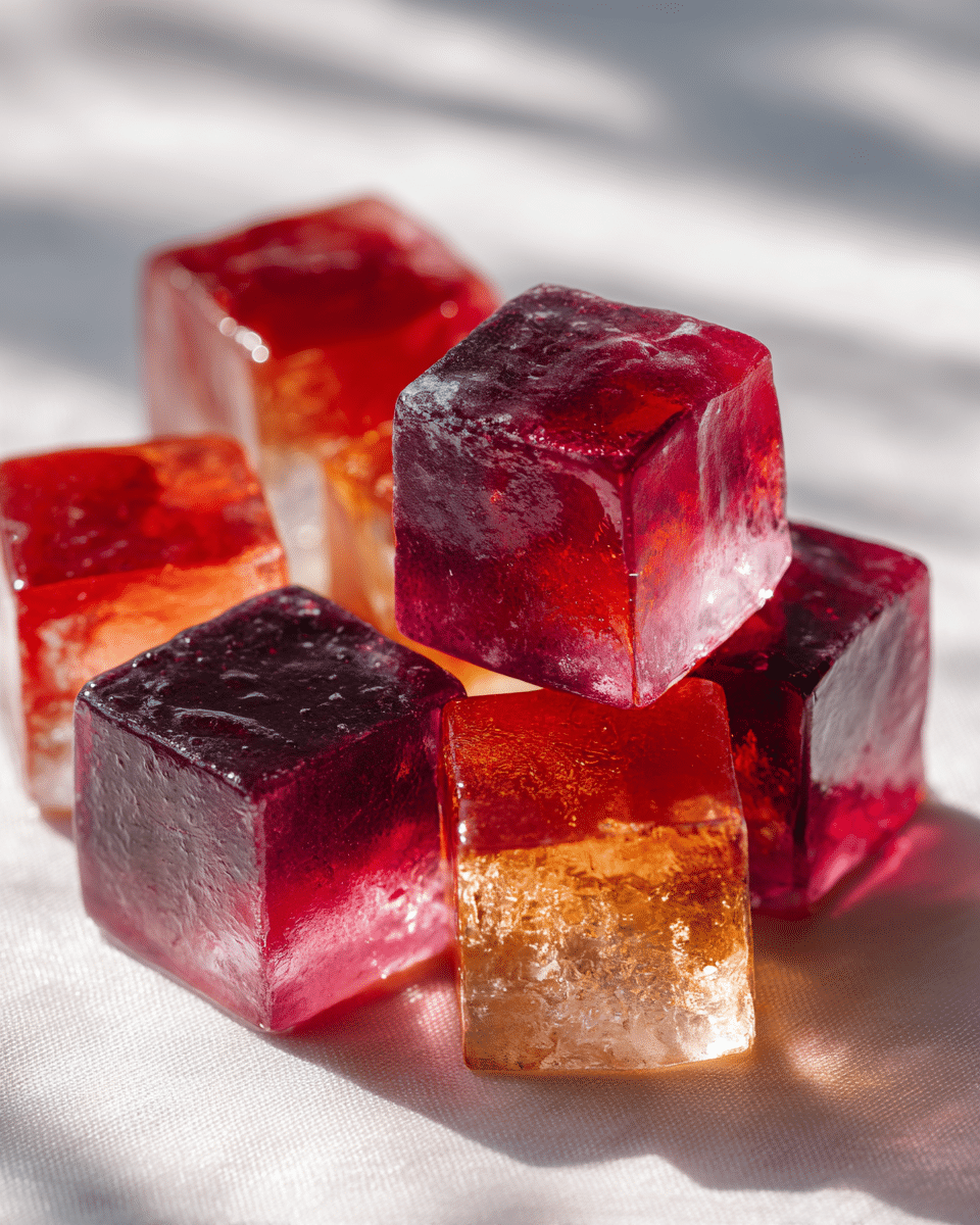 Close up of fig gelatin texture