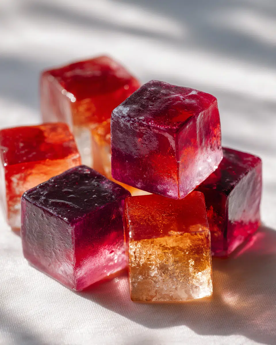 Close up of fig gelatin texture