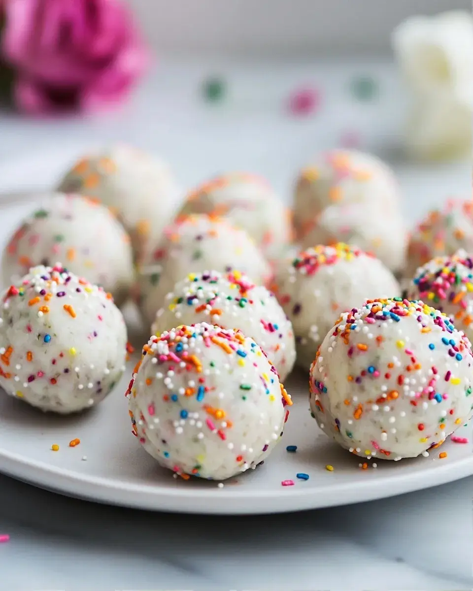 birthday cake protein balls hero