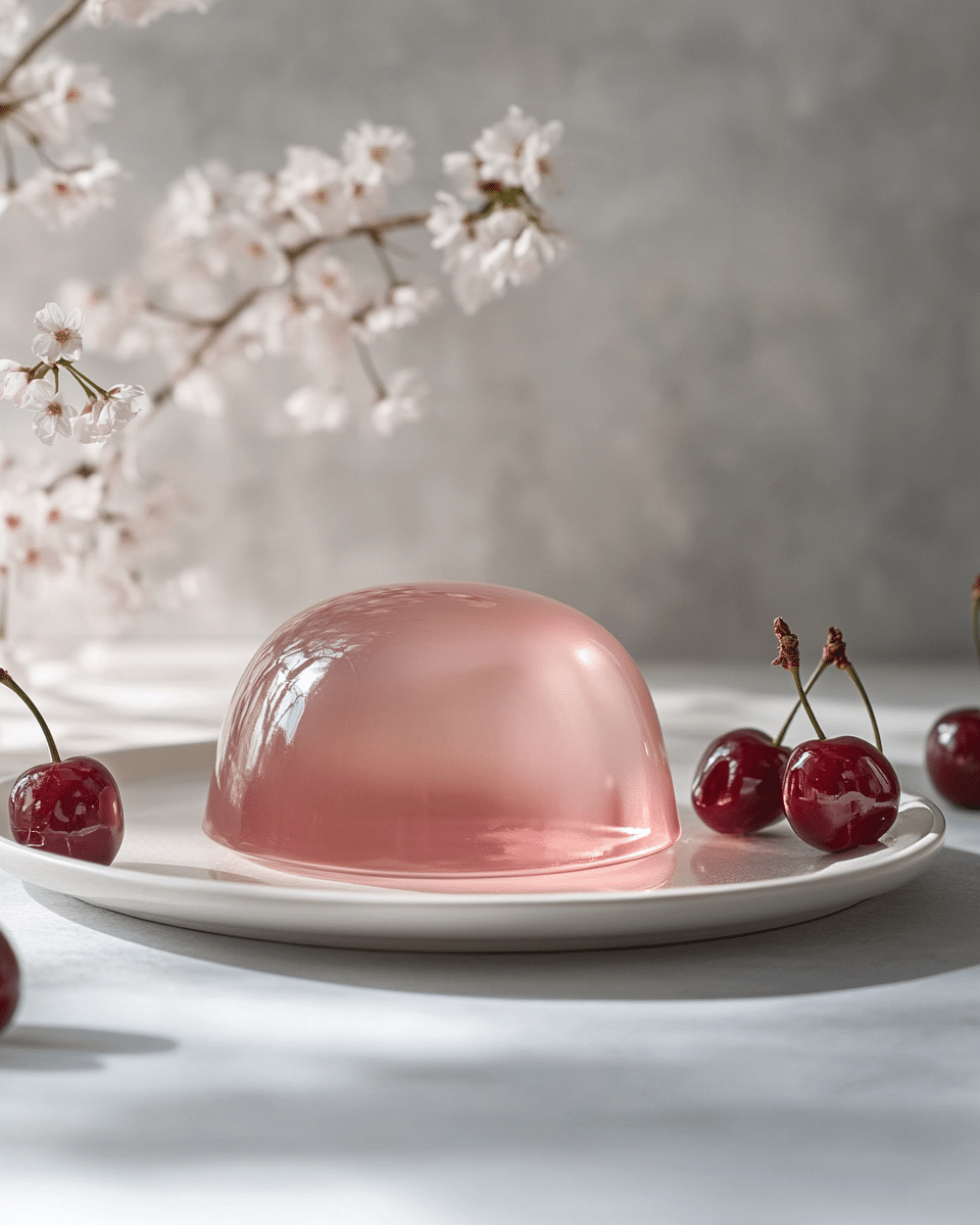 Close-up of gelatin texture