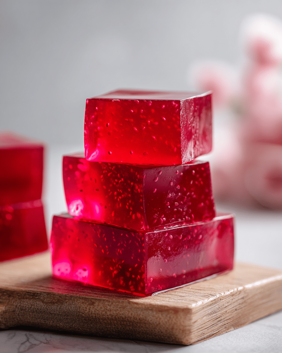 Close-up of chia seed jello texture