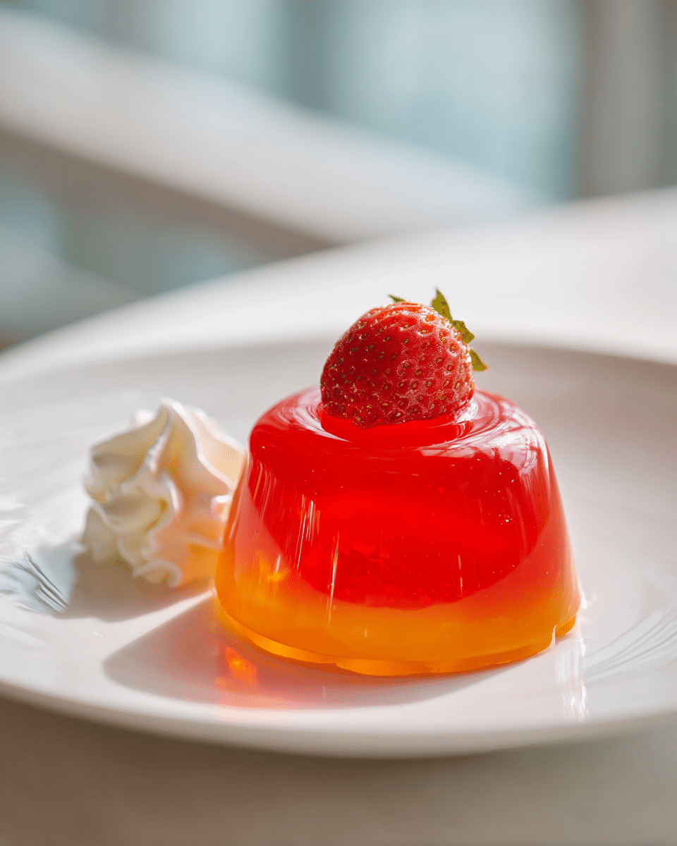 Close up of gelatin texture