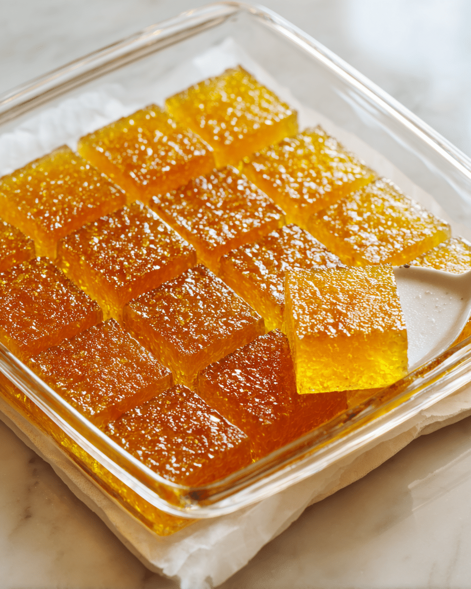 Close-up of gelatin texture