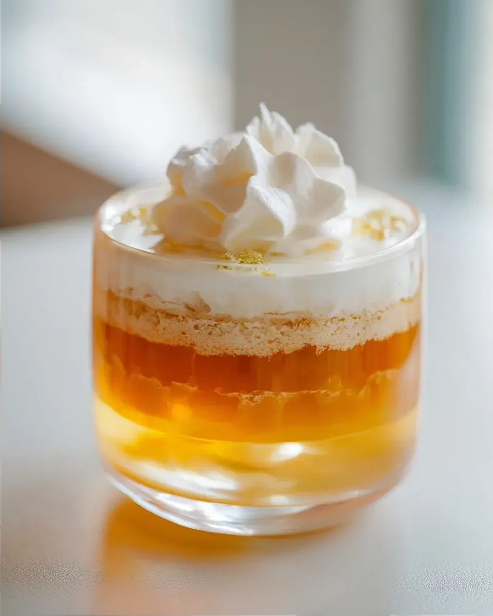 Close-up of gelatin dessert texture