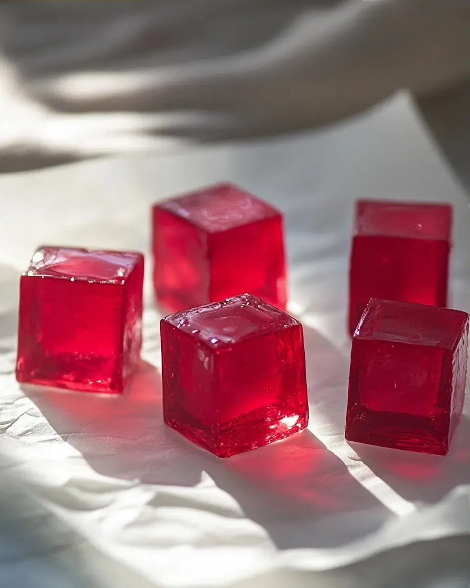 Close up of gelatin texture