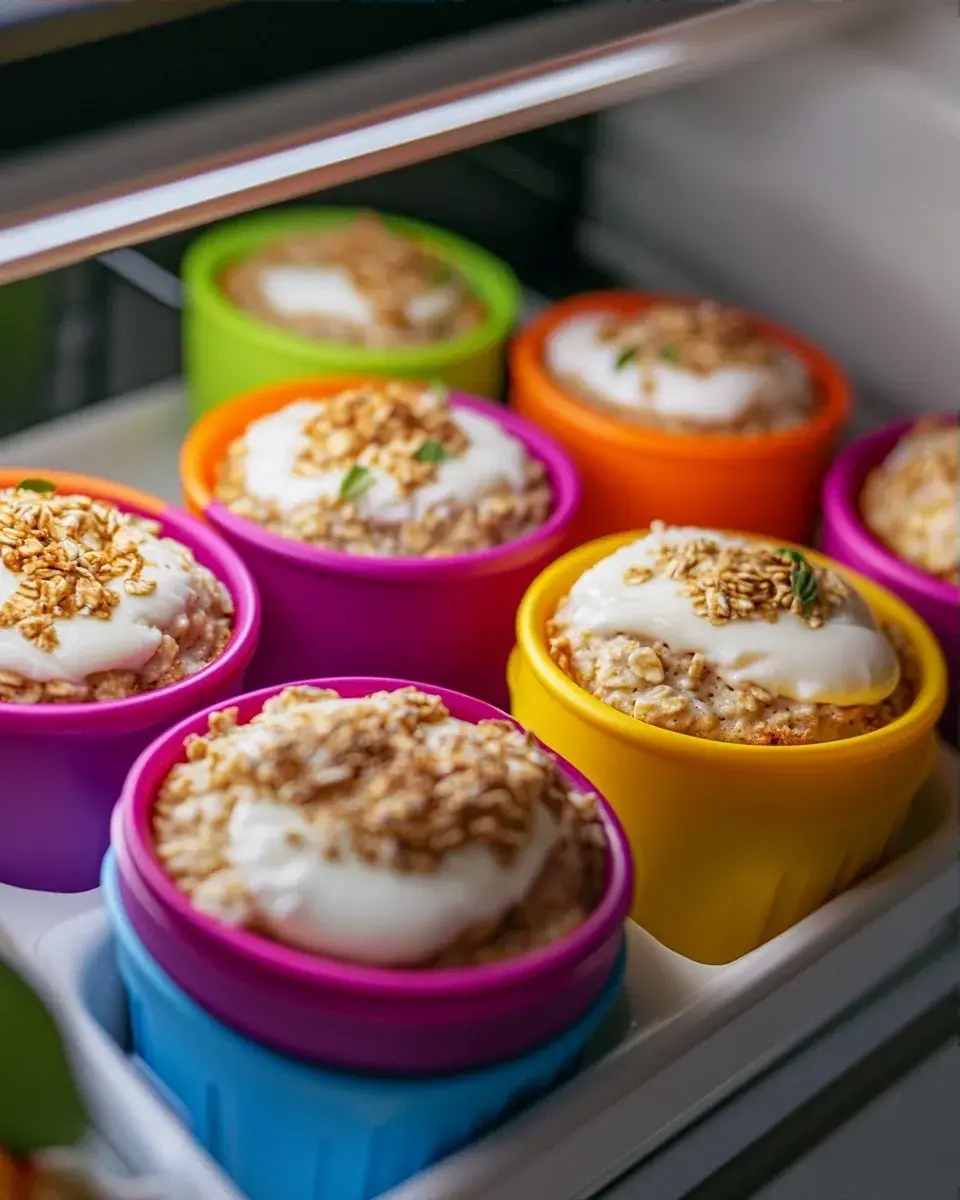 Close up of overnight oats texture