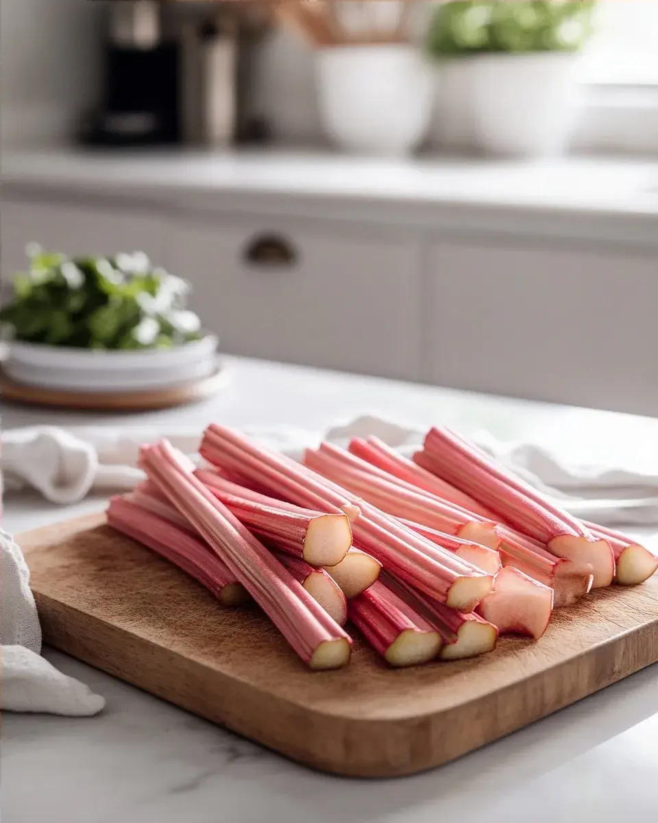Close up of rhubarb texture