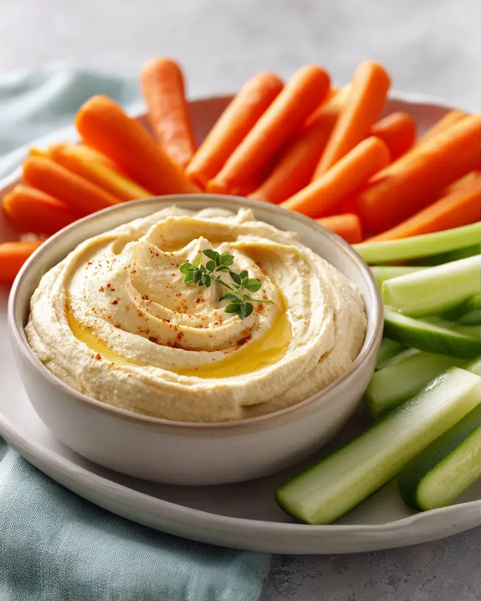 Close up of creamy protein dip