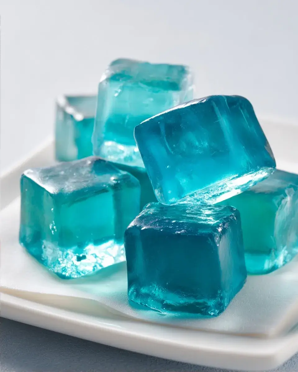Close-up of a jello shot texture