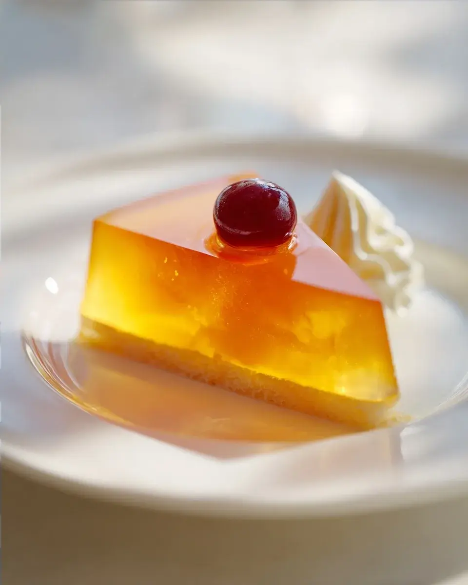 Close-up of gelatin texture