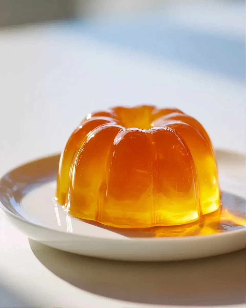 Close-up of gelatin texture