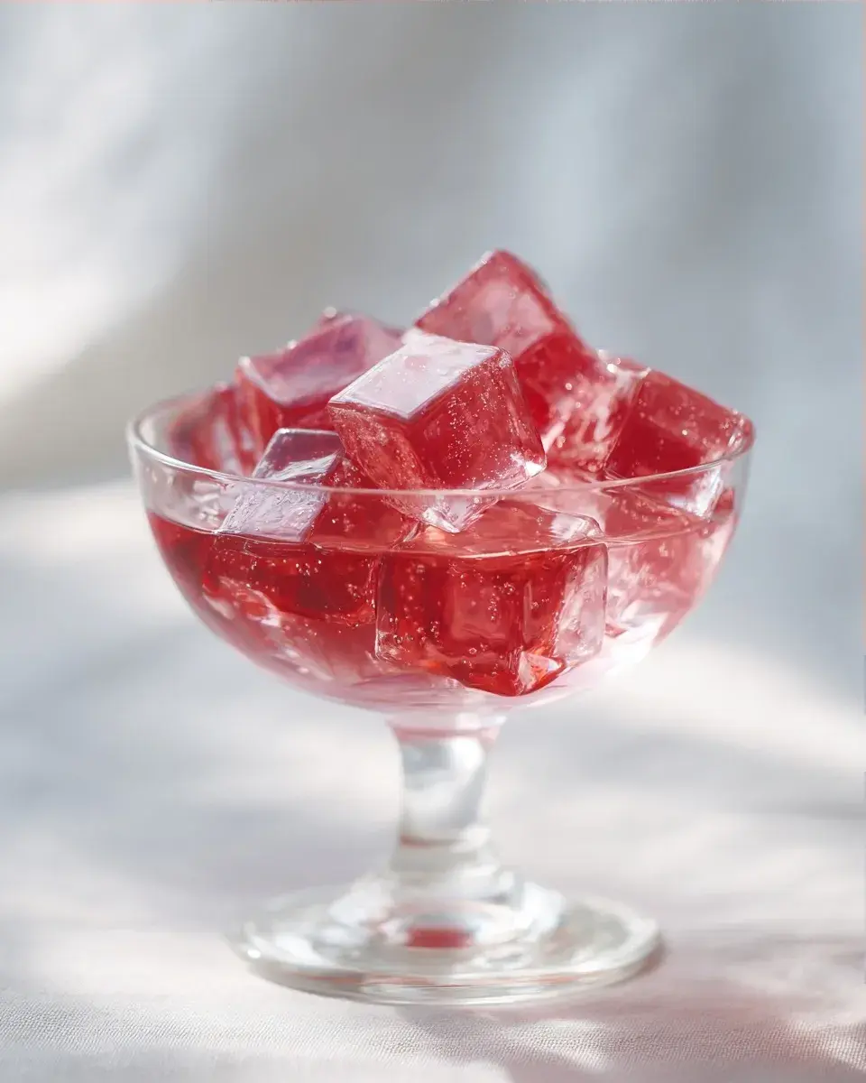 Close-up of sugar-free jello texture