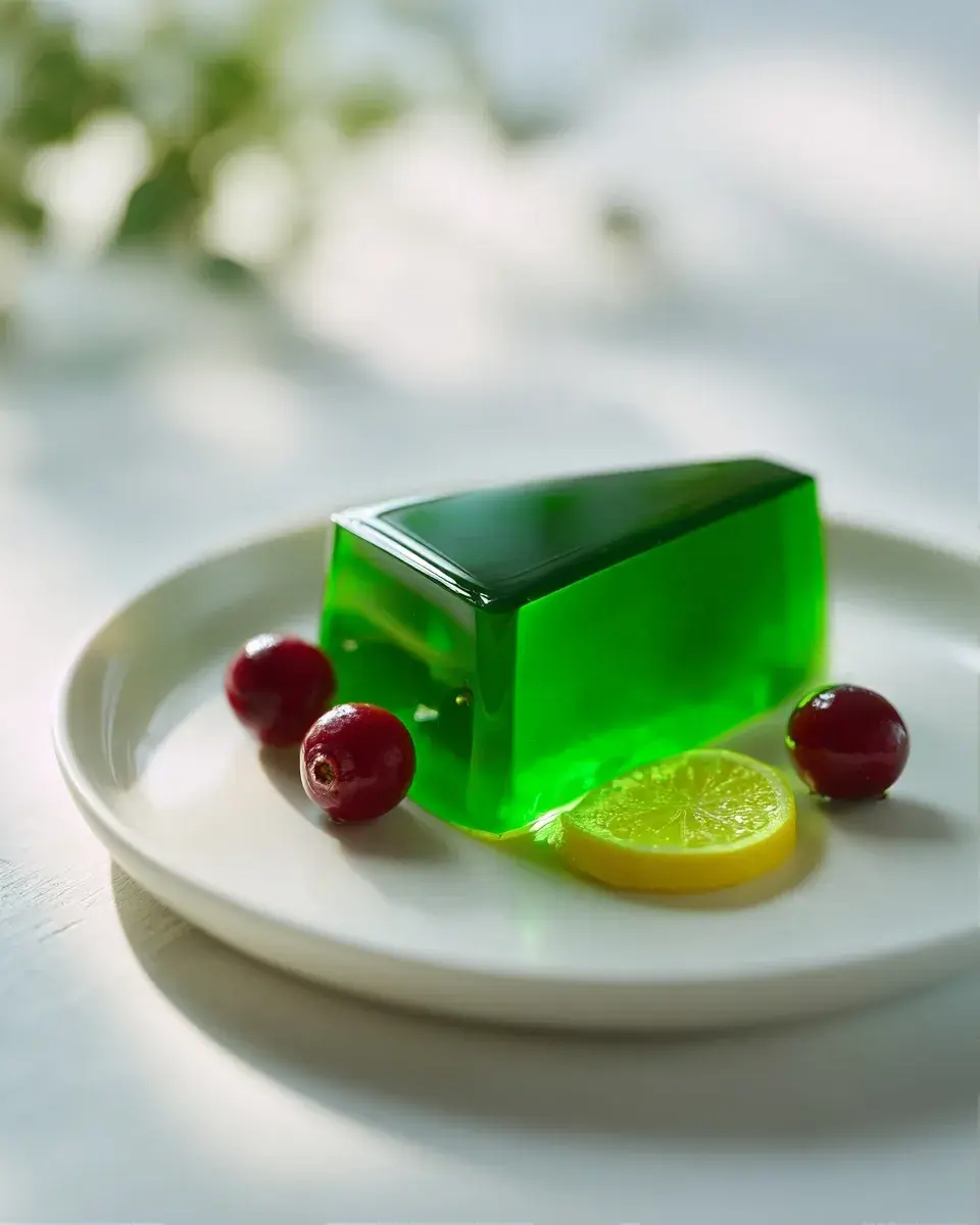 Close-up of smooth gelatin texture
