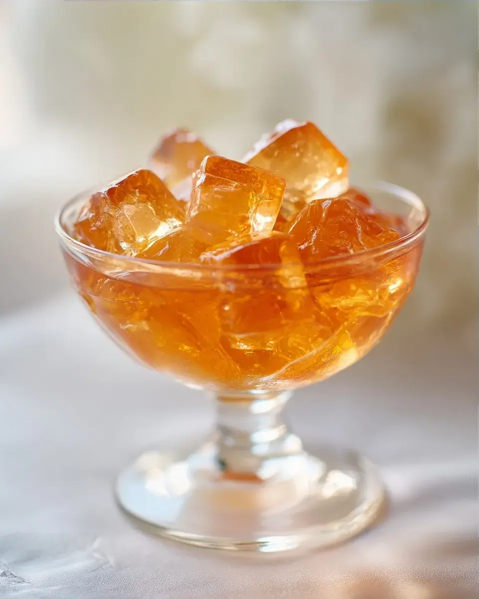 Close‑up of smooth fruit gel texture